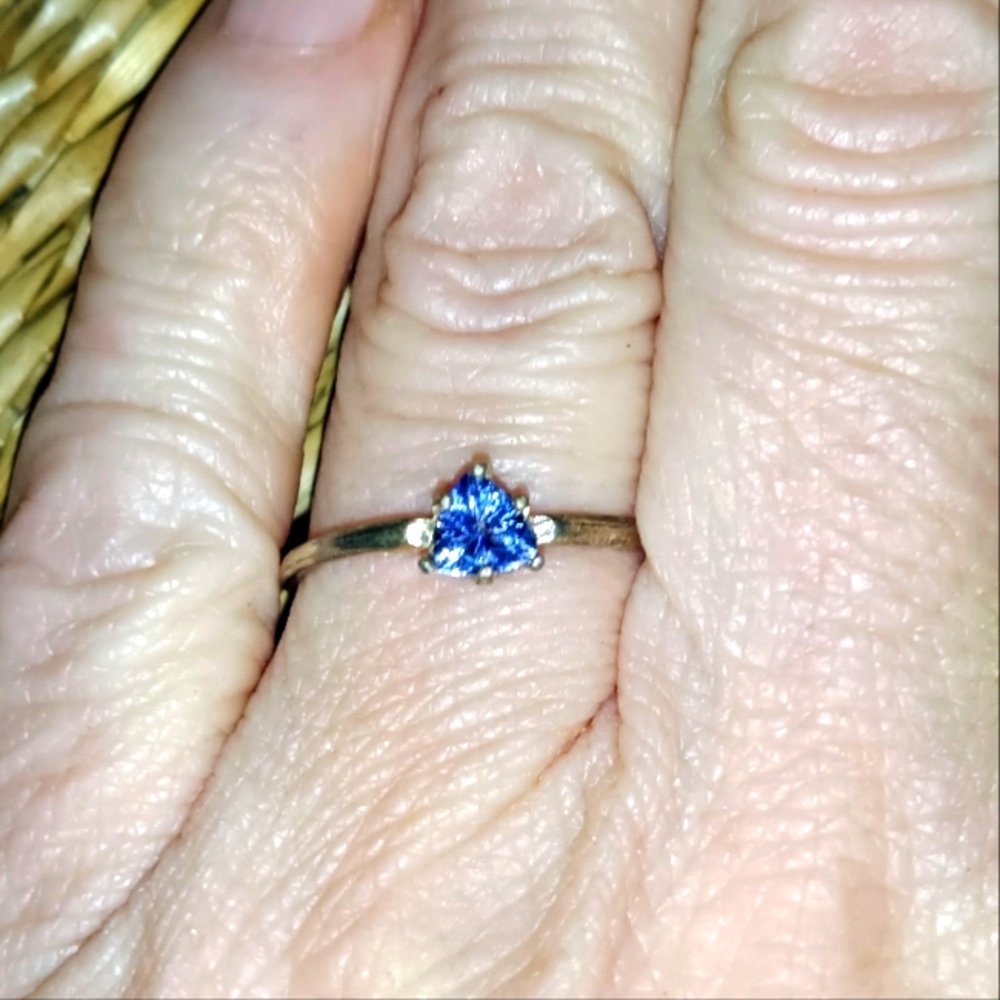 Natural Tanzanite Sterling Silver Ring
